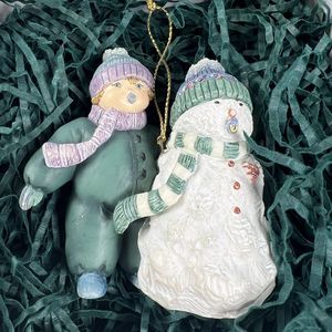 Sherri Buck Baldwin Snow Nuk Ornament Lang & Wise 1st Ed SBB#23 Snowman Baby Box